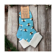  Women's Teal Bee Cosy Socks