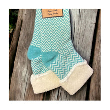  Women's Teal Herringbone Cosy Socks