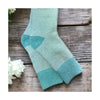 Women's Stripe Ribbed Teal Socks