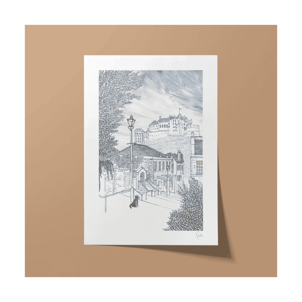 
                  
                    The Vennel Steps Winter Print
                  
                