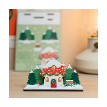  Toadstool Cottage Christmas Wooden Pop Out Card