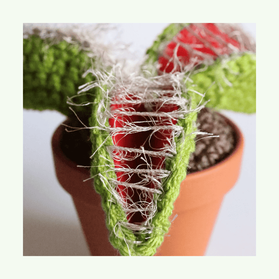 Crocheted Venus Flytrap