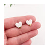 White Heart Studs