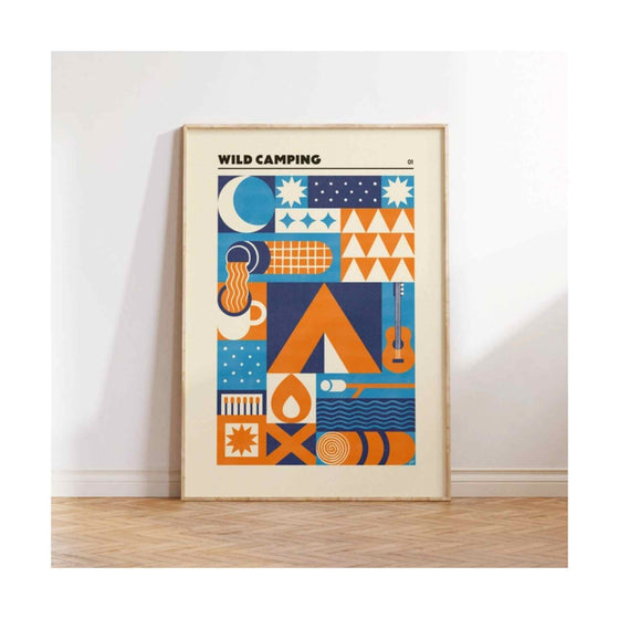 Geometric Wild Camping Print