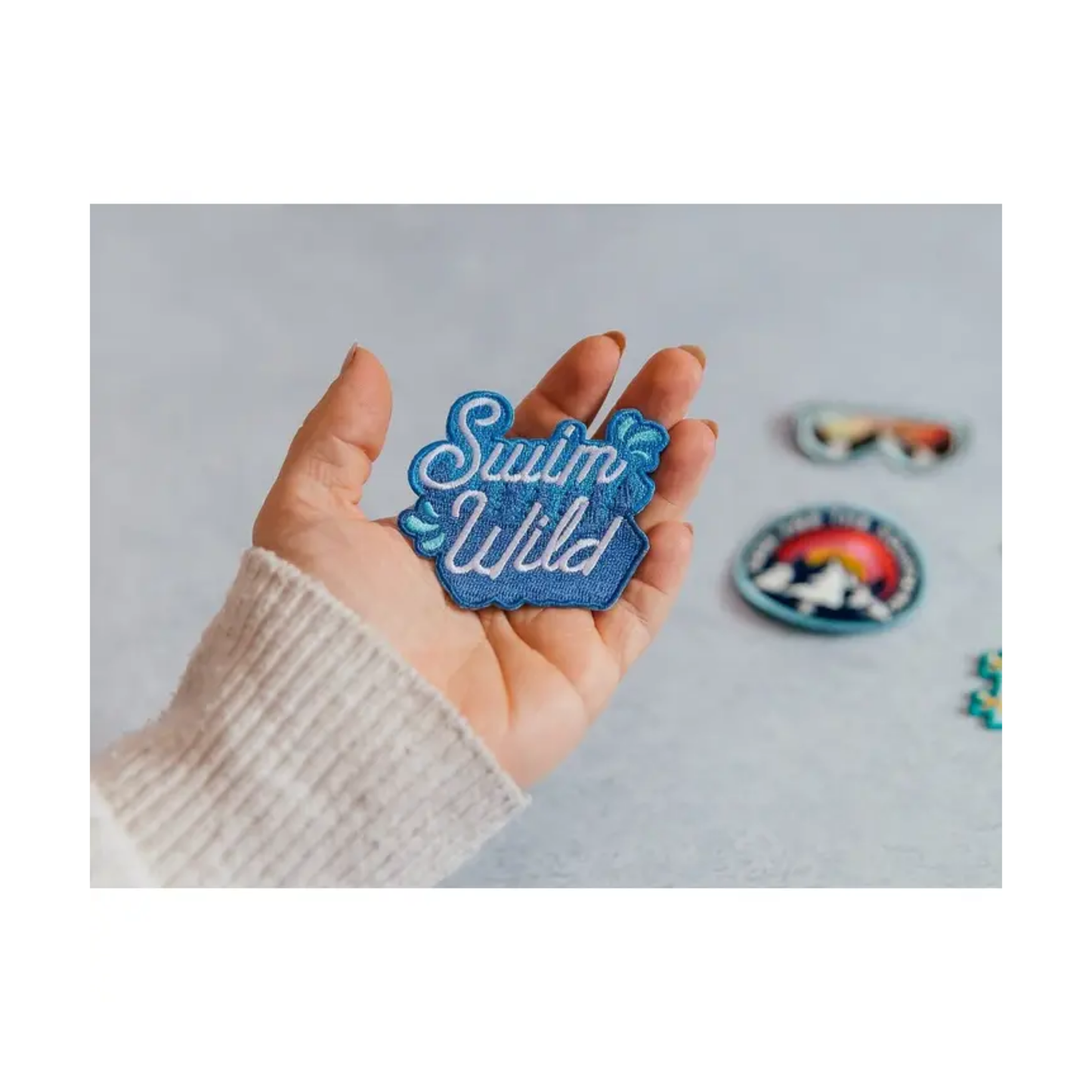 Wild Swim Embroidered Iron-On Patch