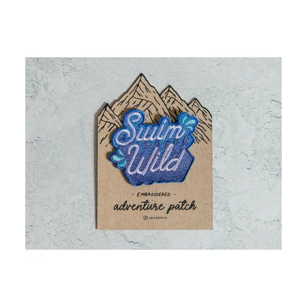 Wild Swim Embroidered Iron-On Patch