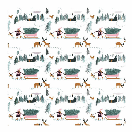 Christmas Winter Scene Gift Wrap