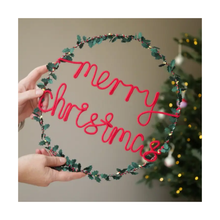  Merry Christmas Holly Fairy Light Wreath