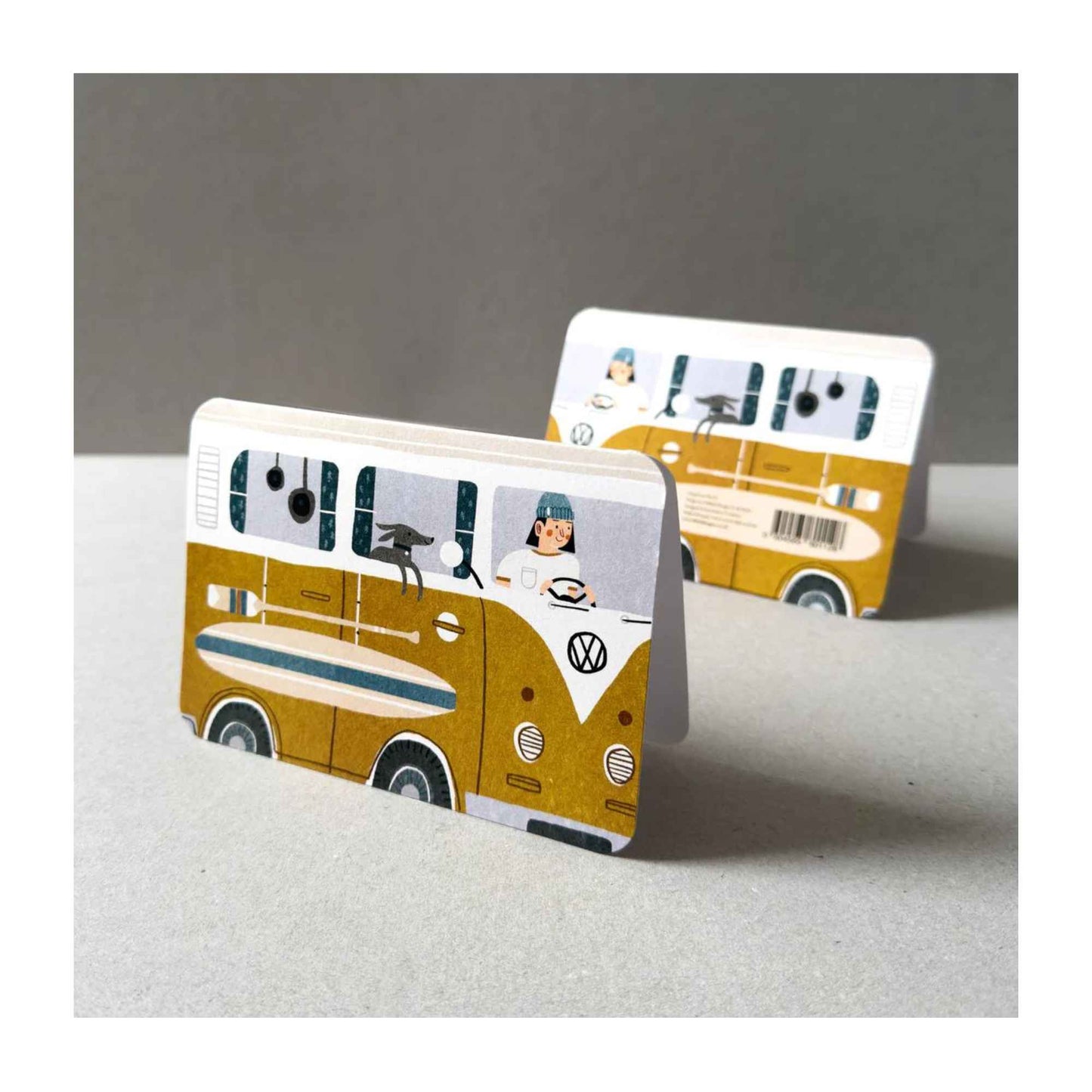 Yellow Camper Van Card