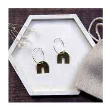  Medium Brass Arch Earrings