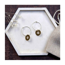  Medium Brass Celestial Disc Earrings