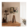 Blackbird Hedgerow in Cream Drum Lampshade