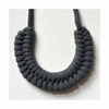 Dark Grey Knotted Rope Necklace