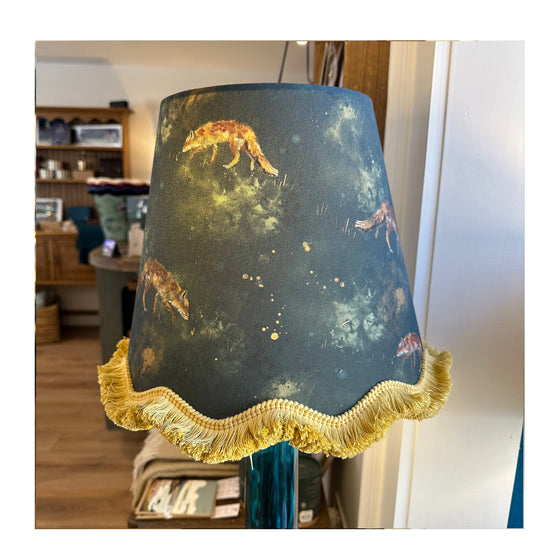 SAMPLE Midnight Fox Tassel Lampshade