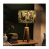 Blackbird Hedgerow in Green Drum Lampshade