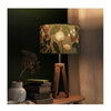 Blackbird Hedgerow in Green Drum Lampshade