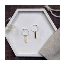  Mini Brass Bar Earrings