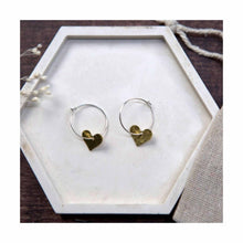  Small Brass Heart Earrings