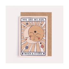  Sun, Moon and Stars Card