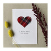 500 Miles Tartan Handmade Card