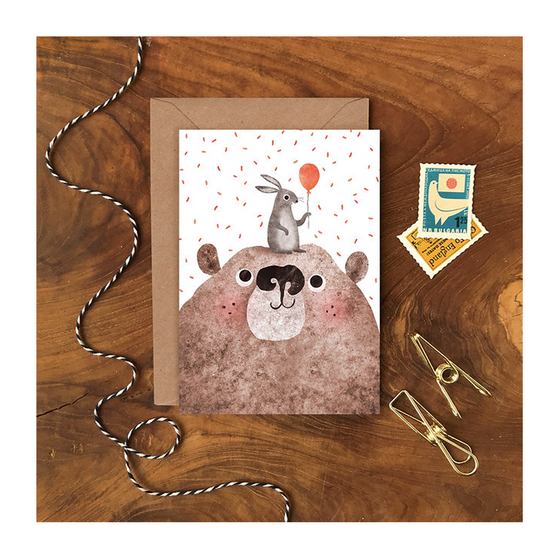 Bear & Bunny Greeting Card