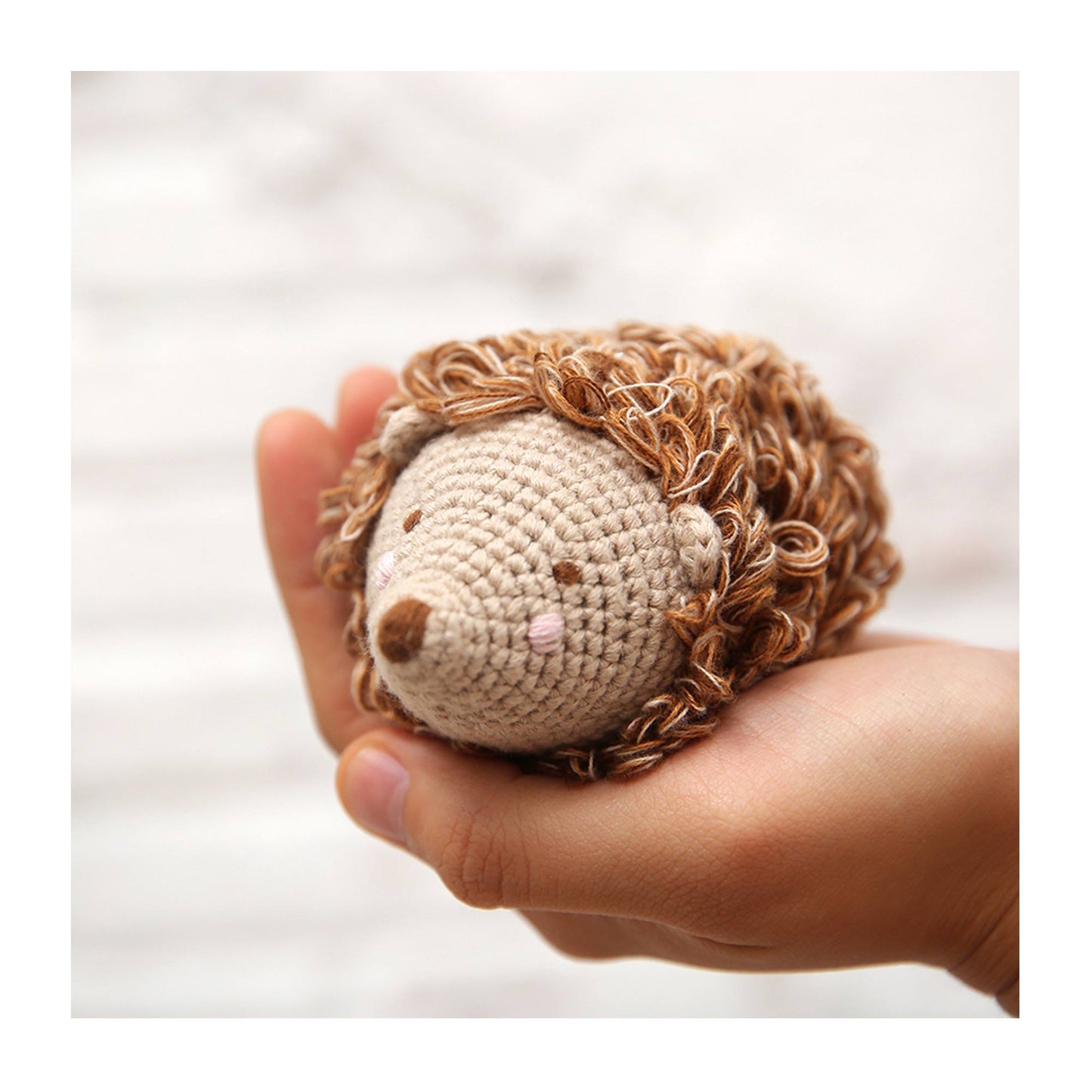 Crochet Hedgehog Rattle Toy