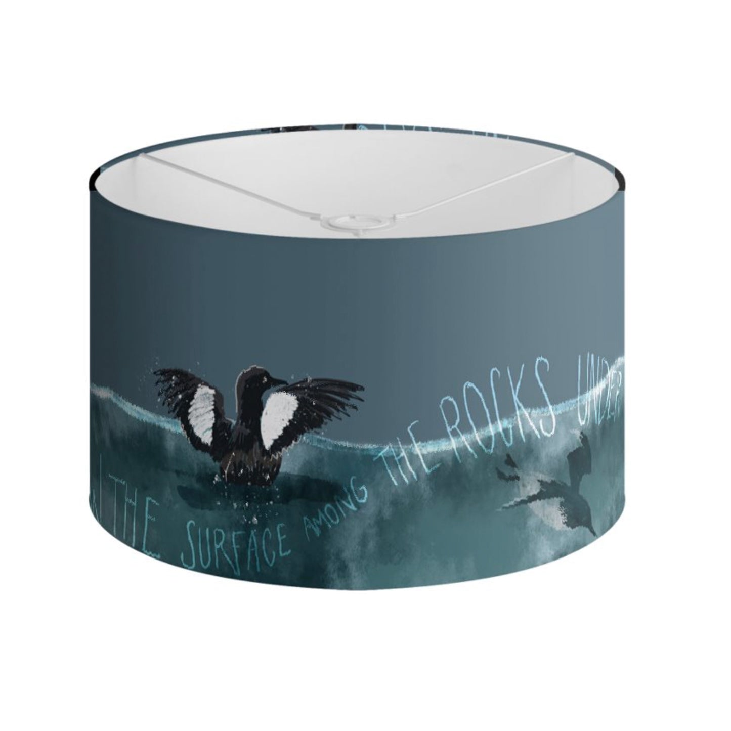 Black Guillemot Drum Lampshade