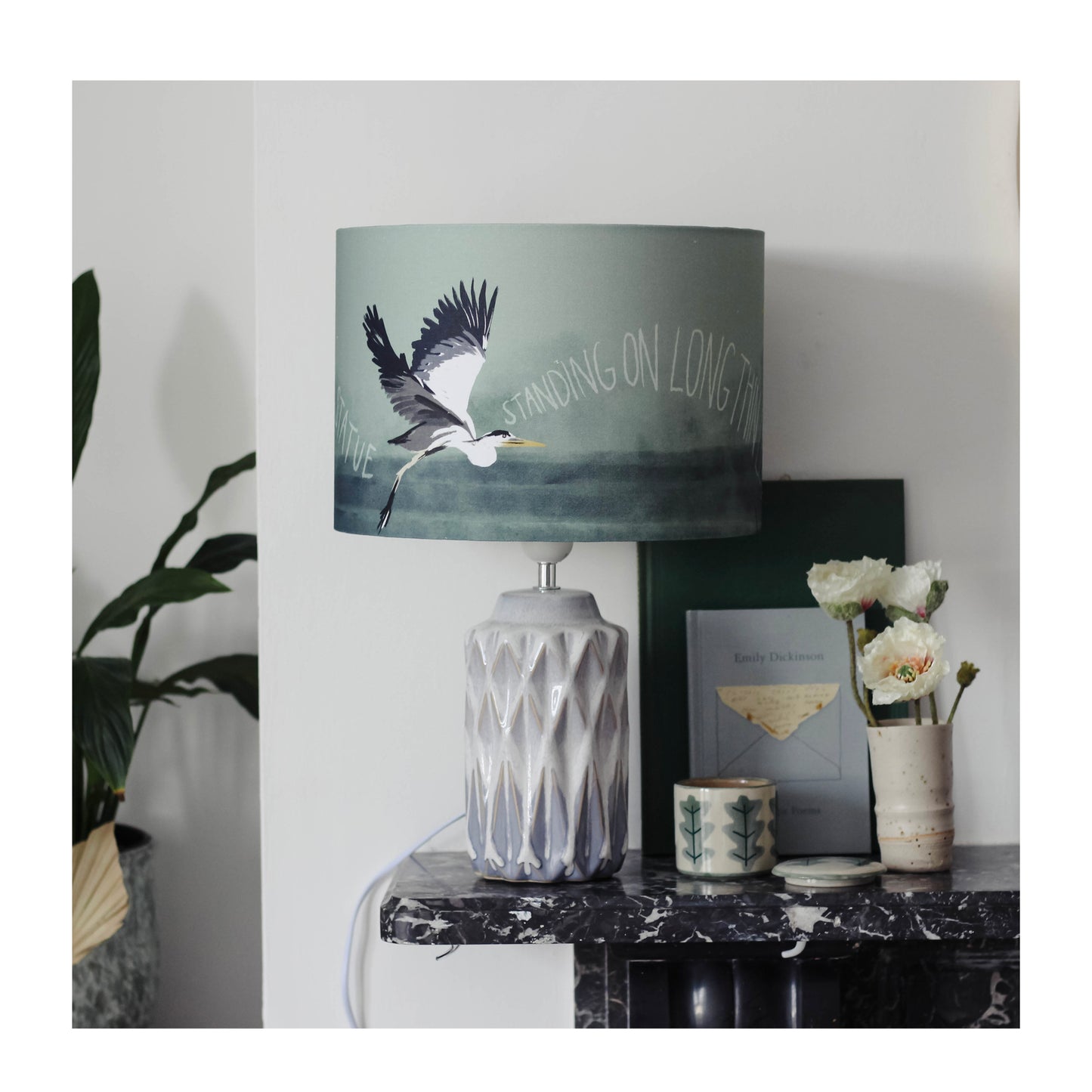 Heron Drum Lampshade