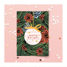  Merry & Bright Bauble Christmas Card