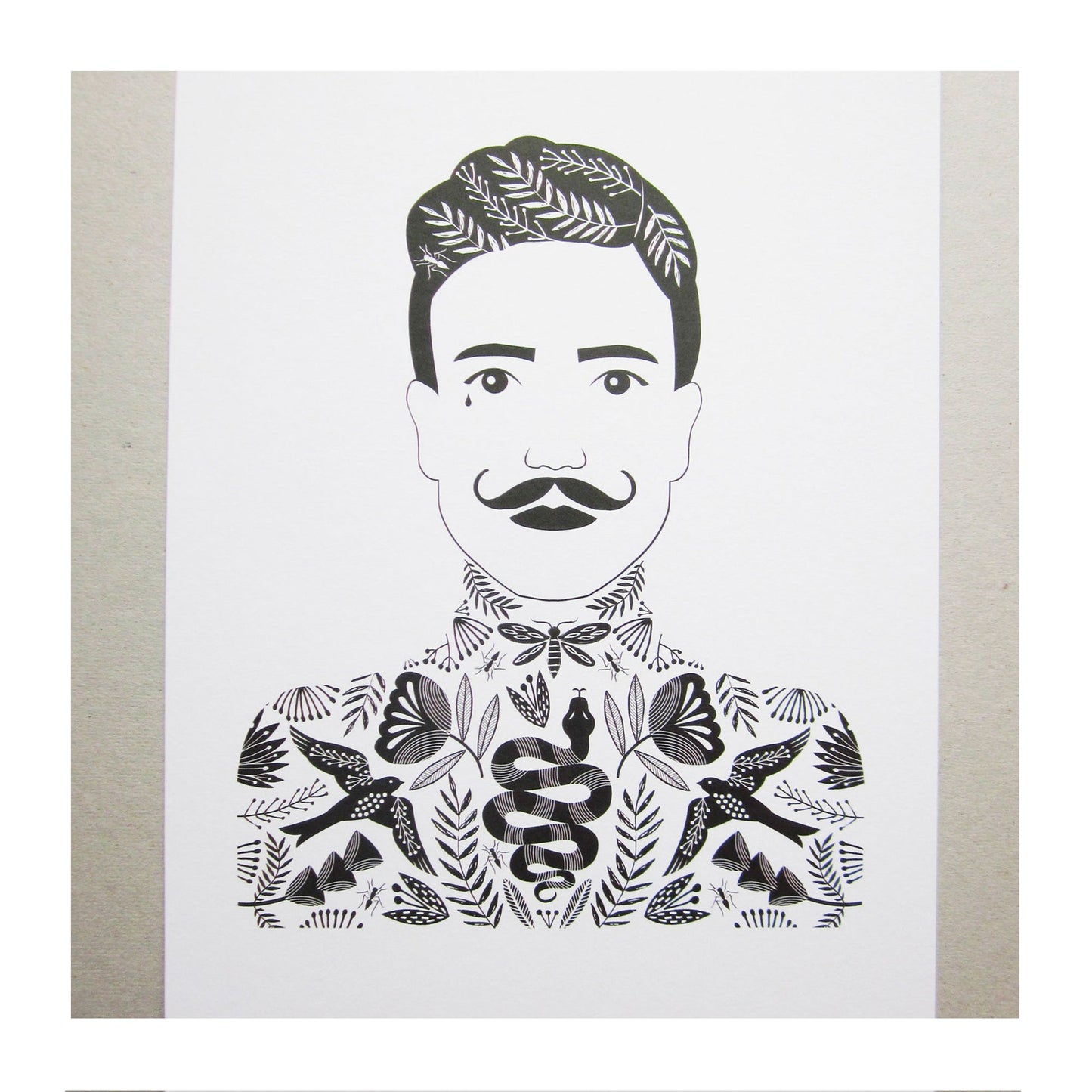 Mustache Man by Maggie Magoo at Harbour Lane