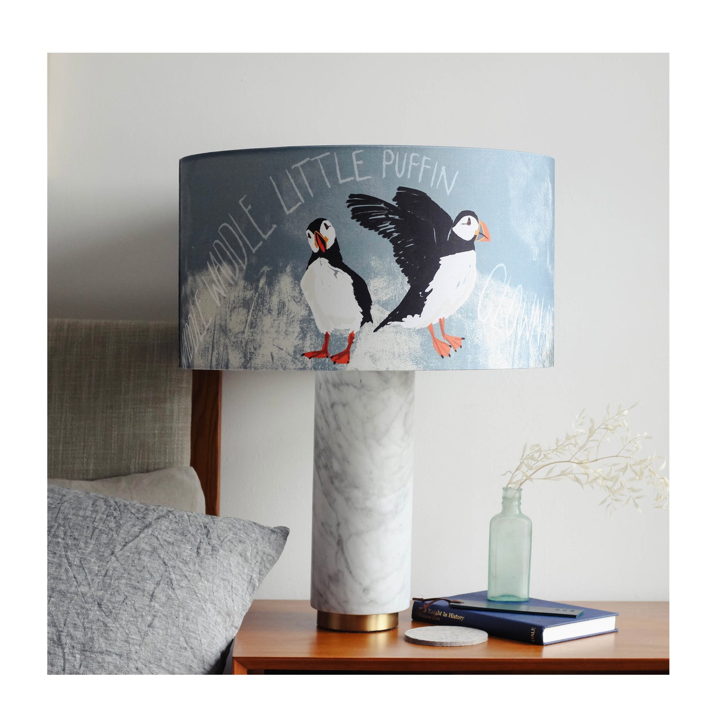 Puffin Waddle Drum Lampshade