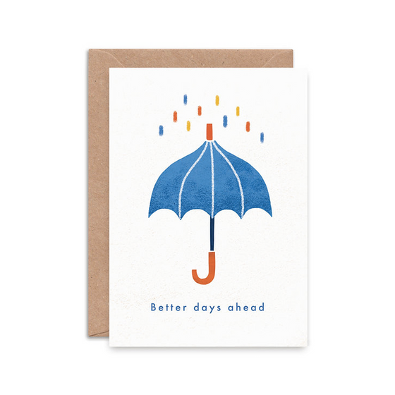 A colourful illustrated greeting card from Emily Nash. The perfect, thoughtful card for those not so great times.