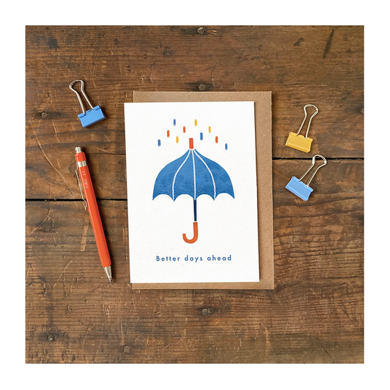 A colourful illustrated greeting card from Emily Nash. The perfect, thoughtful card for those not so great times.