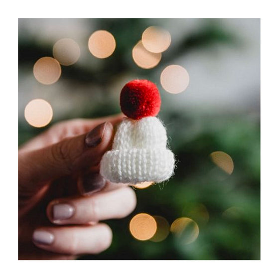 White Bobble Hat Brooch