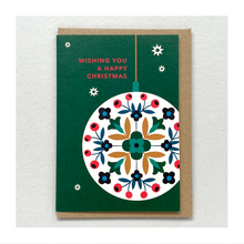  Folk Bauble Christmas Card