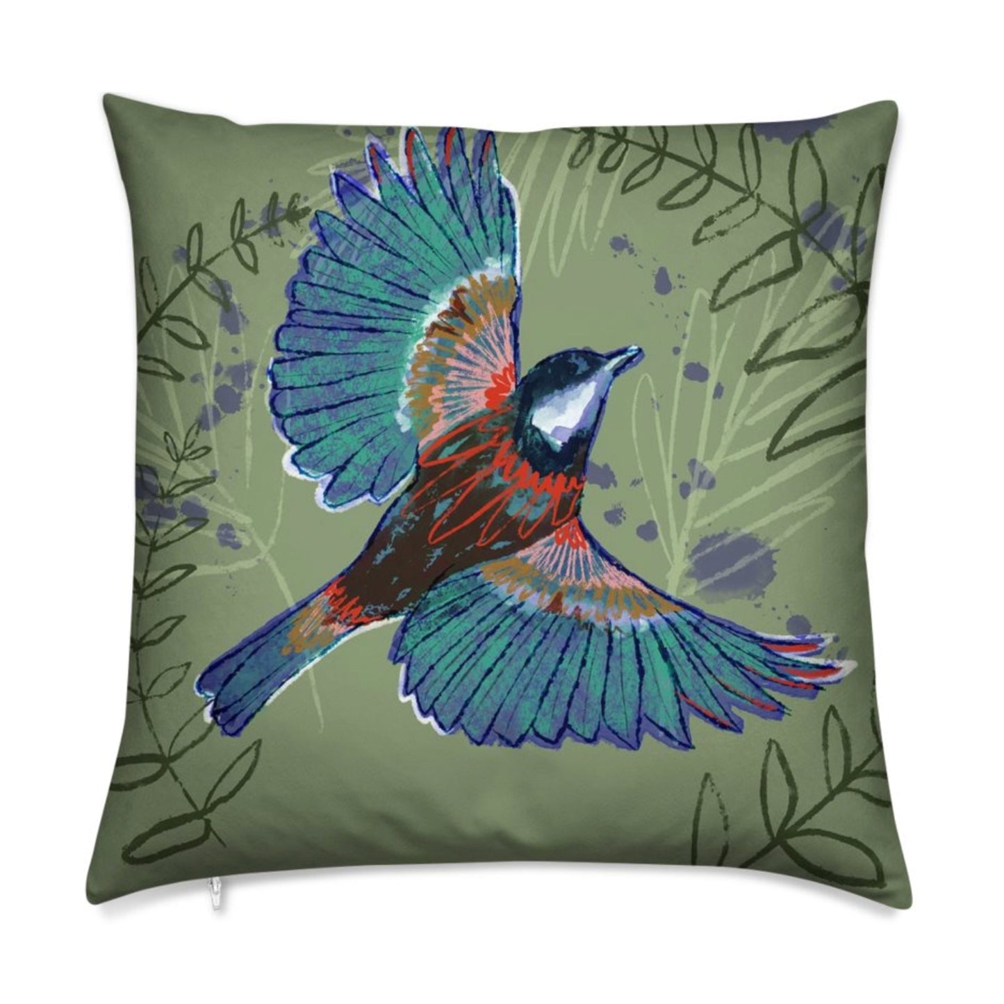 Bird Square Cushion