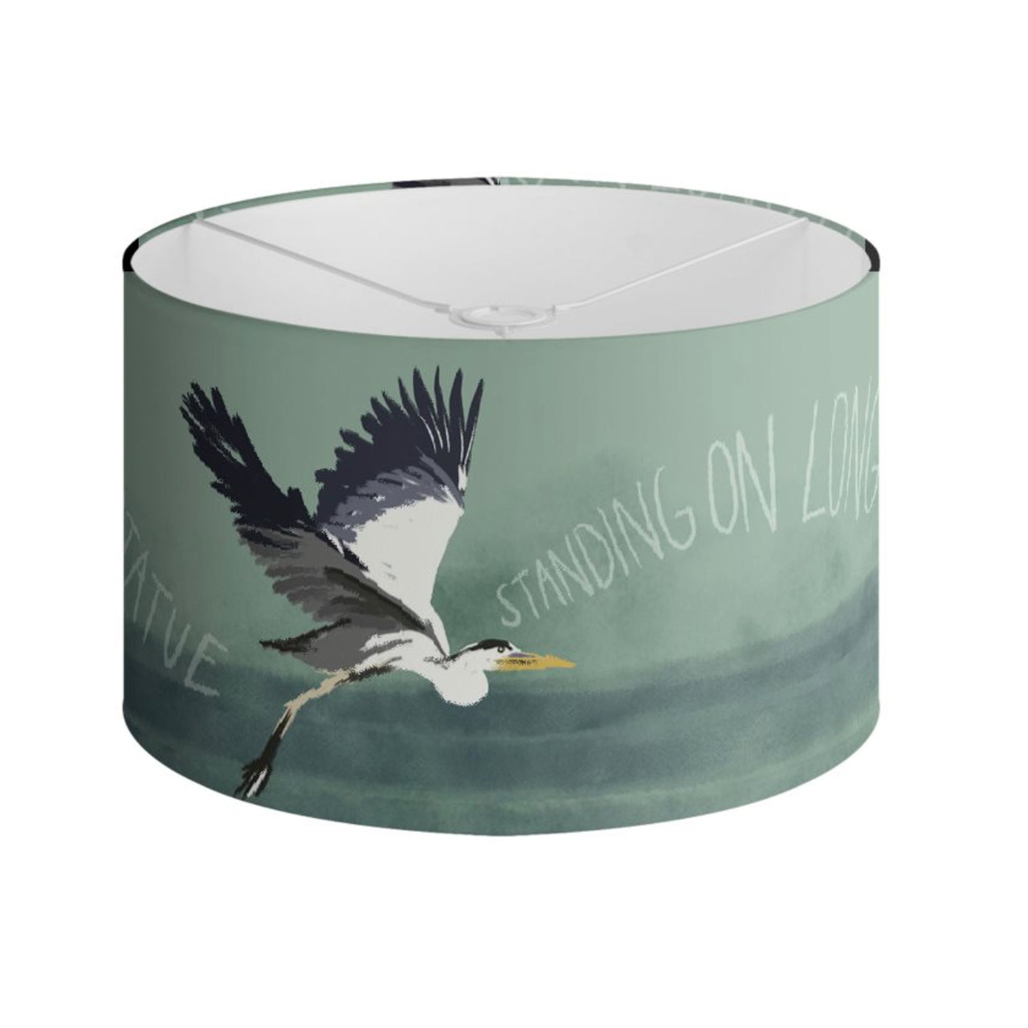 Heron Drum Lampshade