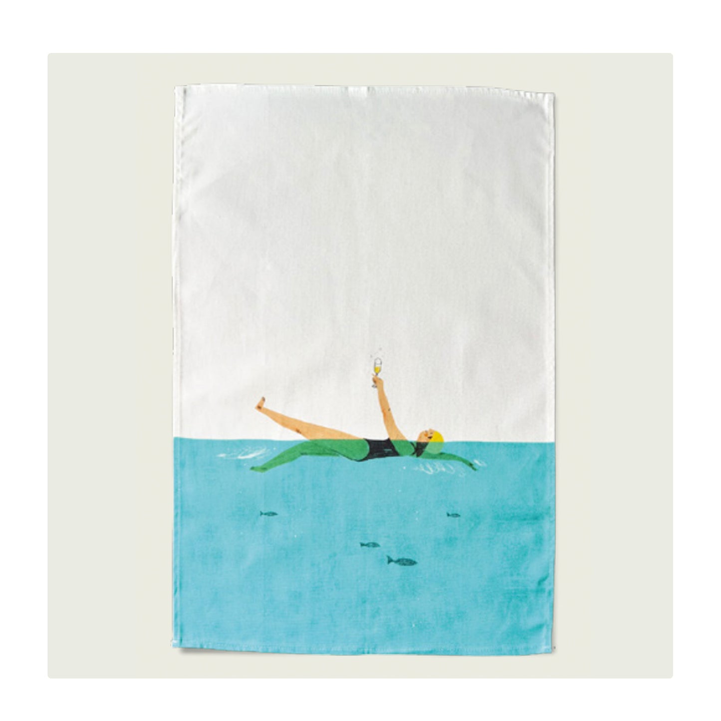 Swim & Fizz Tea Towel