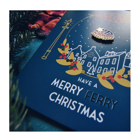 Ferry Christmas Pin Card